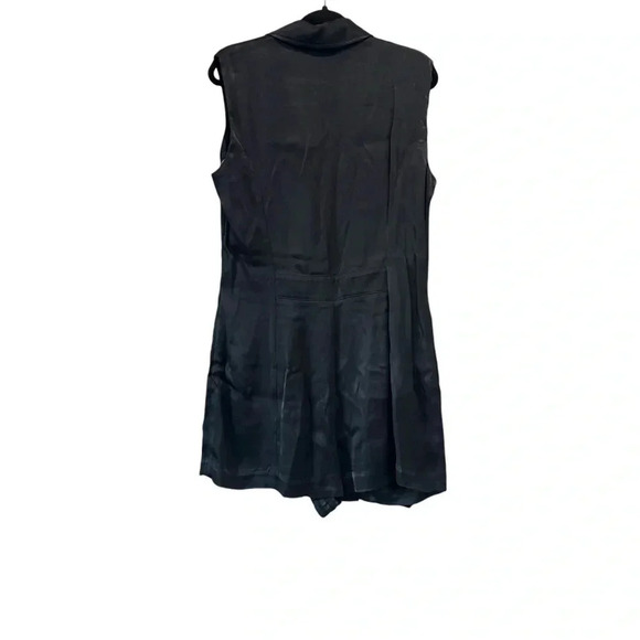 Anthropologie Size 12 Silky Blazer Romper in Black - Picture 7 of 16
